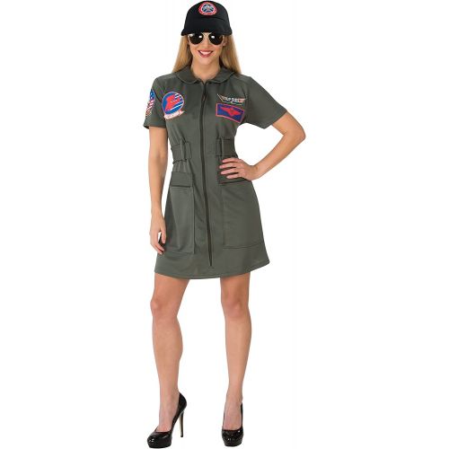  할로윈 용품Rubies Womens (Classic Movie) Deluxe Top Gun Costume Dress, as Shown, Large