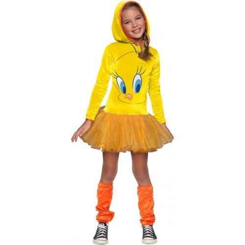  할로윈 용품Rubies Looney Tunes Tweety Bird Girls Hooded Costume, Medium