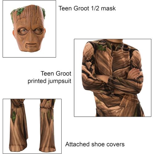  할로윈 용품Rubies Marvel Avengers: Endgame Teen Groot Childrens Costume