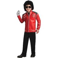 Rubie's Michael Jackson Costume, Childs Deluxe Beat It Red Zipper Jacket Costume