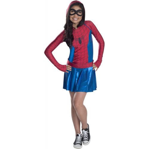  할로윈 용품Rubies Marvel Classic Childs Spider-Girl Hoodie Costume Dress, Medium
