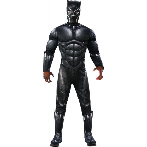  할로윈 용품Rubies Mens Marvel Black Panther Deluxe Costume, As Shown, Standard (820992_STD)