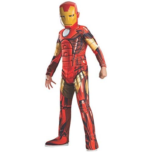  할로윈 용품Rubies Marvel Universe Classic Collection Avengers Assemble Deluxe Muscle-Chest Iron Man Costume, Large