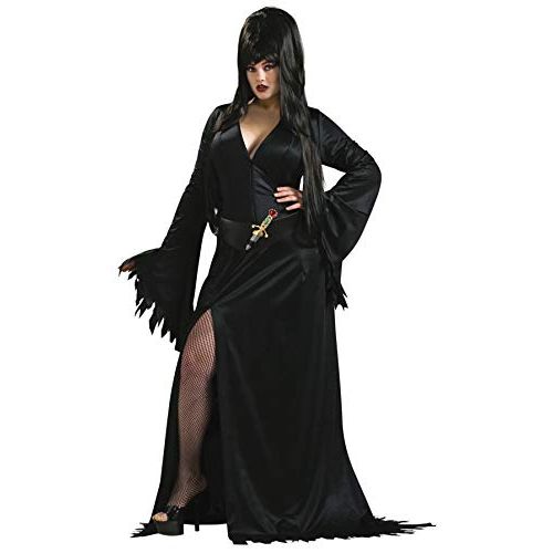  할로윈 용품Rubie's Secret Wishes Elvira Mistress of the Dark Full Figure Costume, Black