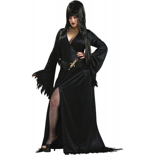  할로윈 용품Rubie's Secret Wishes Elvira Mistress of the Dark Full Figure Costume, Black