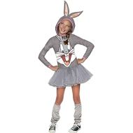 할로윈 용품Rubie's Looney Tunes Bugs Bunny Girls Hooded Costume, Childs Medium