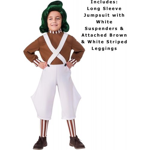  할로윈 용품Rubies Costume Kids Willy Wonka & The Chocolate Factory Oompa Loompa Value Costume, Small