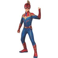 Rubies Captain Marvel Hero Costume Suit, Medium Blue/Red