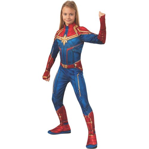  할로윈 용품Rubies Captain Marvel Hero Costume Suit, Medium Blue/Red