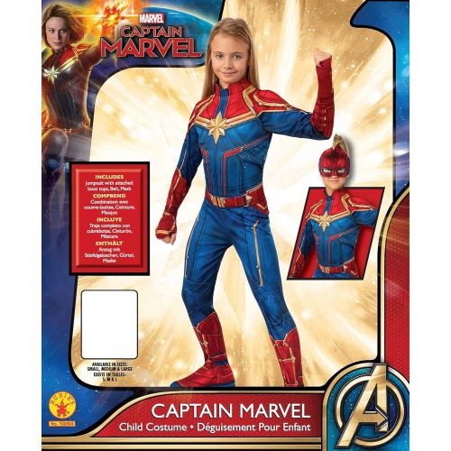  할로윈 용품Rubies Captain Marvel Hero Costume Suit, Medium Blue/Red