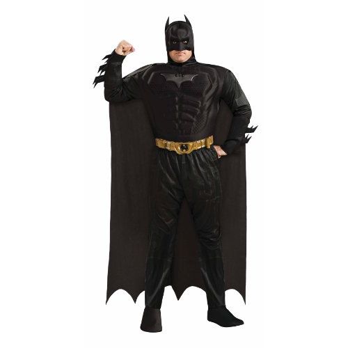 할로윈 용품Rubies Mens Plus Size Dark Knight Rises, Deluxe Adult Muscle Chest Batman Costume