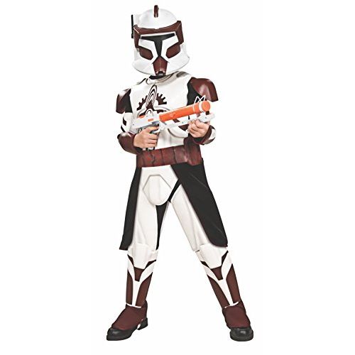 할로윈 용품Rubies Star Wars Clone Wars Childs Clone Trooper Deluxe Commander Fox Costume and Mask, Small
