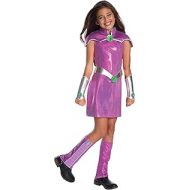 Rubies Girls DC Superhero Deluxe Starfire Costume, Medium, Multicolor