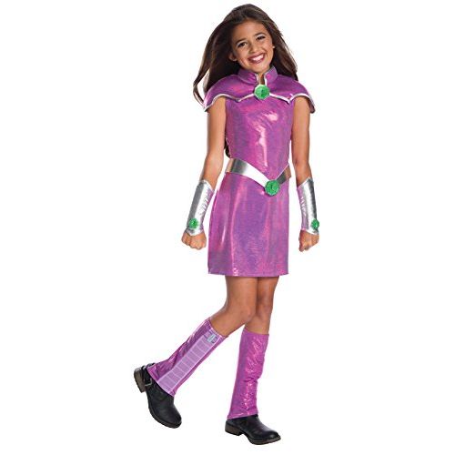  할로윈 용품Rubies Girls DC Superhero Deluxe Starfire Costume, Medium, Multicolor