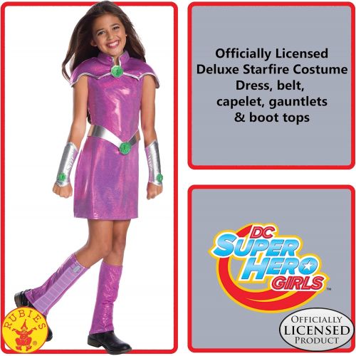  할로윈 용품Rubies Girls DC Superhero Deluxe Starfire Costume, Medium, Multicolor