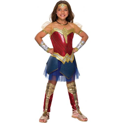  할로윈 용품Rubies Costume Girls Justice League Premium Wonder Costume, Medium, Multicolor, Model:640004