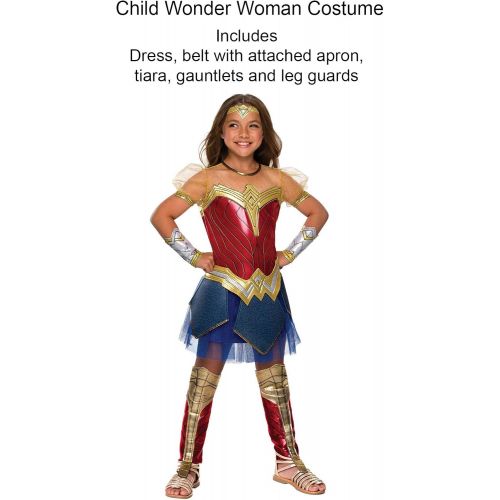  할로윈 용품Rubies Costume Girls Justice League Premium Wonder Costume, Medium, Multicolor, Model:640004