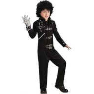 할로윈 용품Rubie's Michael Jackson Costume, Childs Bad Black Buckle Jacket Costume