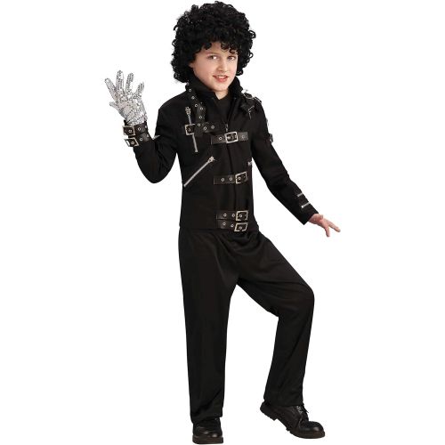 할로윈 용품Rubie's Michael Jackson Costume, Childs Bad Black Buckle Jacket Costume