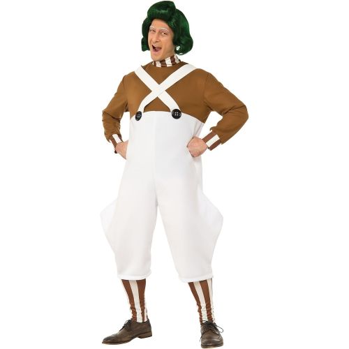  할로윈 용품Rubies Mens Willy Wonka and the Chocolate Factory Deluxe Oompa Loompa Costume
