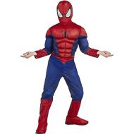 할로윈 용품Rubies Marvel Ultimate Spider-Man Deluxe Muscle Chest Costume, Child Medium - Medium One Color