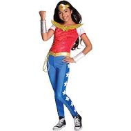 할로윈 용품Rubies Costume Kids DC Superhero Girls Deluxe Wonder Woman Costume Red/Blue, Small