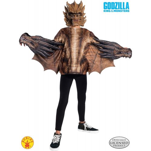  할로윈 용품Rubies Godzilla King of The Monsters Childs Deluxe King Ghidorah Costume, Medium