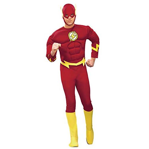  할로윈 용품Rubies Mens Dc Heroes and Villains Collection Deluxe Muscle Chest Flash Costume