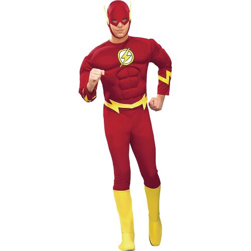  할로윈 용품Rubies Mens Dc Heroes and Villains Collection Deluxe Muscle Chest Flash Costume