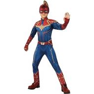 할로윈 용품Rubie's Girls Captain Marvel Hero Suit Deluxe Superhero Costume