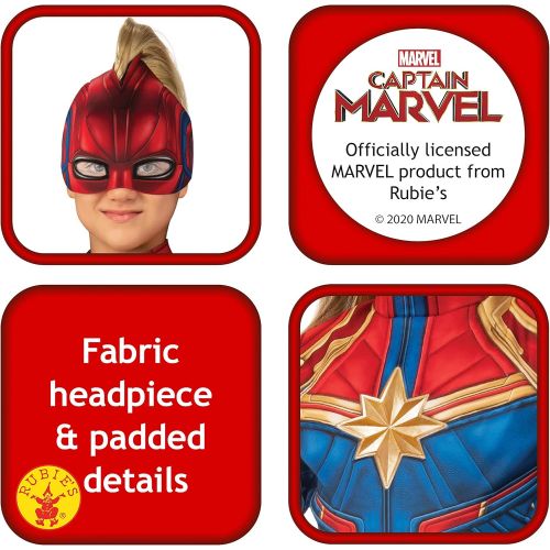  할로윈 용품Rubie's Girls Captain Marvel Hero Suit Deluxe Superhero Costume