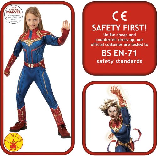  할로윈 용품Rubie's Girls Captain Marvel Hero Suit Deluxe Superhero Costume