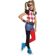 할로윈 용품Rubies Costume Kids DC Superhero Girls Harley Quinn Costume, Small