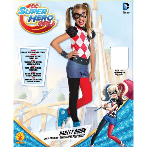 할로윈 용품Rubies Costume Kids DC Superhero Girls Harley Quinn Costume, Small