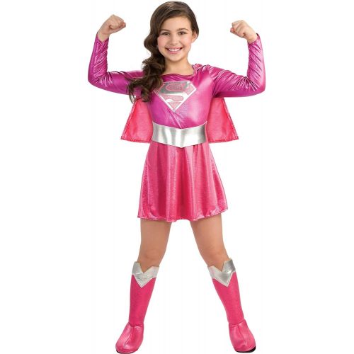  할로윈 용품Rubies Childs Pink Supergirl Childs Costume, Small, Pink/silver