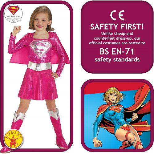  할로윈 용품Rubies Childs Pink Supergirl Childs Costume, Small, Pink/silver