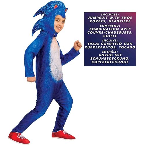  할로윈 용품Rubie's Sonic the Hedgehog Deluxe Sonic the Hedgehog Movie Child Costume