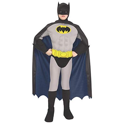  할로윈 용품Rubies Childs Super DC Heroes Deluxe Muscle Chest Batman Costume, Toddler