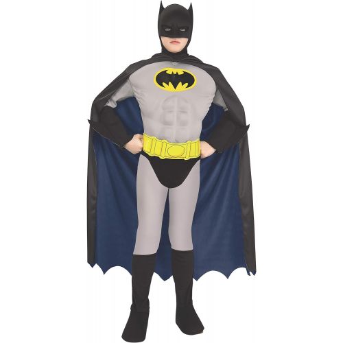  할로윈 용품Rubies Childs Super DC Heroes Deluxe Muscle Chest Batman Costume, Toddler