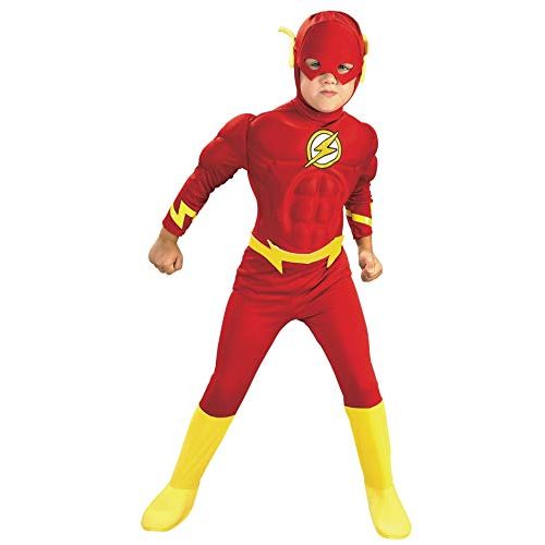  할로윈 용품Rubies DC Comics Deluxe Muscle Chest The Flash Childs Costume, Medium