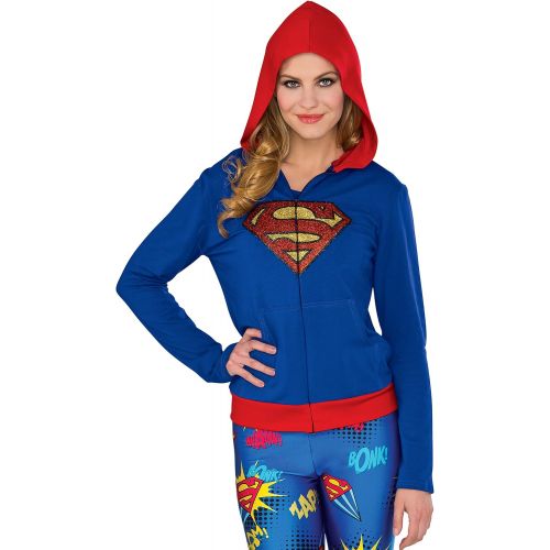  할로윈 용품Rubies Costume Co Womens Hoodie, Supergirl, Medium/Large