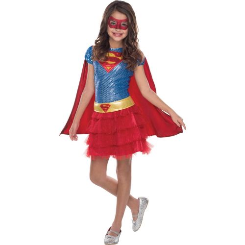 제네릭 Generic Supergirl Sequin Child Halloween Costume