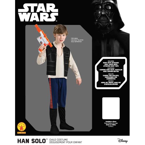  Rubies Star Wars Classic Childs Deluxe Han Solo Costume, Large