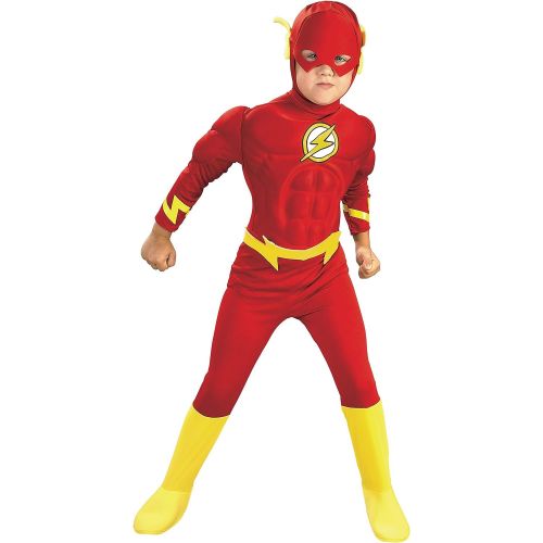  Rubies DC Comics Deluxe Muscle Chest The Flash Childs Costume, Small