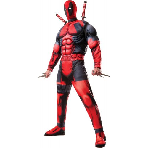  Rubies Mens Marvel Universe Classic Muscle Chest Deadpool Costume, Multi-Colored, M