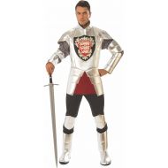 Rubies Mens Standard Silver Knight Costume, As Shown, Extra-Large