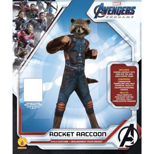  Rubies Marvel Avengers: Endgame Childs Deluxe Rocket Raccoon Costume & Mask, Small
