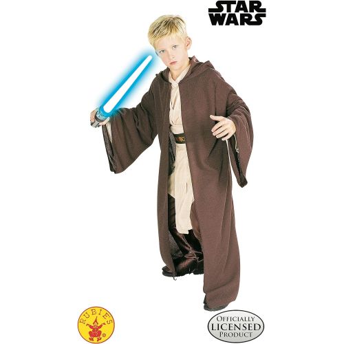  Rubies Star Wars Classic Childs Deluxe Hooded Jedi Robe, Large , Brown