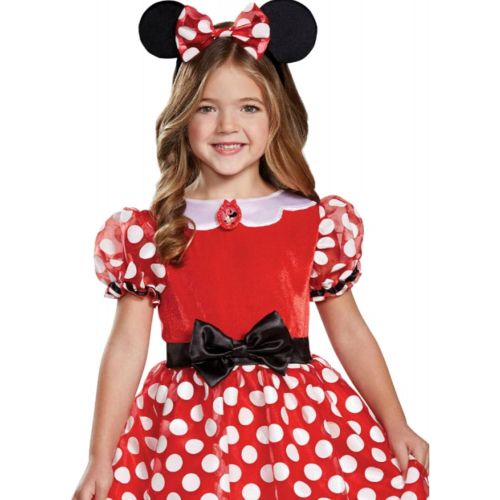  Disney Minnie Mouse Costume Girls Polka Dot Satin Bow Plus Ears Headband Rubies