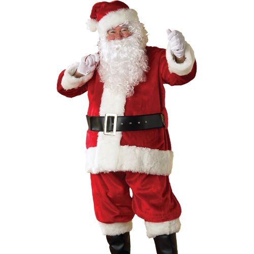  Rubie%27s Rubies Adult Regency Plush Santa Suit With Gloves